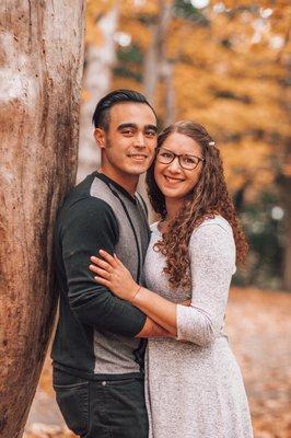 fall engagement portraits