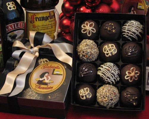 Our Spirited Collection of Liquor Dessert Truffles create the perfect balance of top-shelf liquors and ultra-rich Silky smooth ganache.