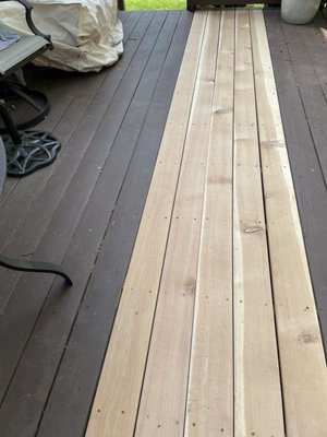 Deck  Repair done correct