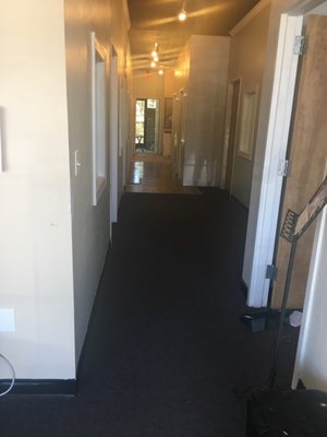 Hallway lined with music rooms!