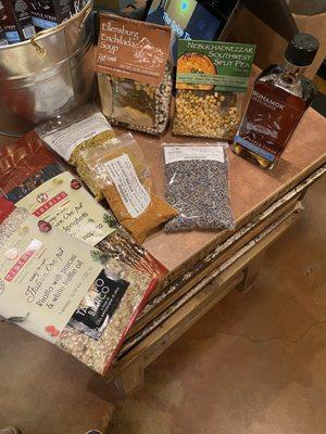 French lavender, Moroccan couscous, gold dust rub, salted caramel maple syrup, soup mixes, Italian one pot