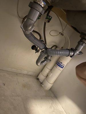 New and installed P -trap. Plumbing fixture updated.