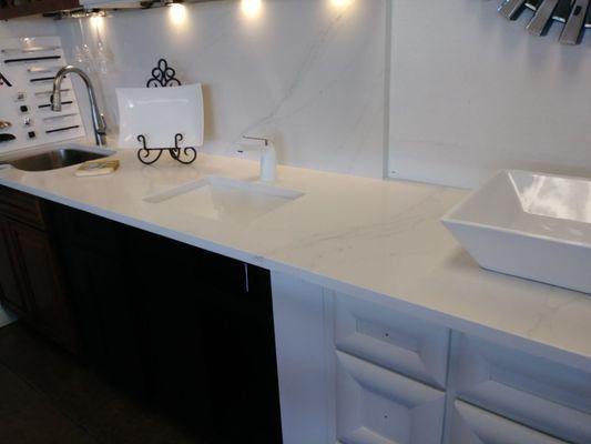 Quartz Countertop
New Intro " Cossentino "
Available in Many Colors
And Styles
Also available in Granite Stone!!