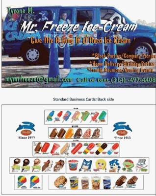 Mr Freeze Ice Cream