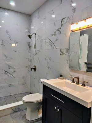 Beautiful Marble bathroom remodel.