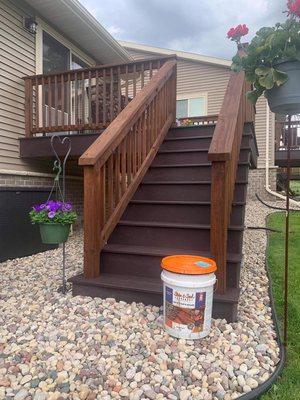 Deck construction and staining