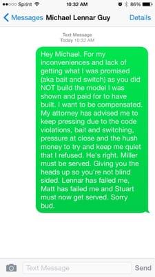 CLASS ACTION!!!! Looking for any and all people that have built a house through Lennar and have been wronged.  (718) 673-2684.