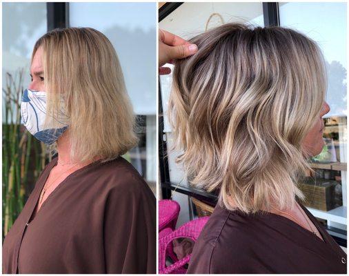 before and after by Meleesa  Hair- Energy-Transformation