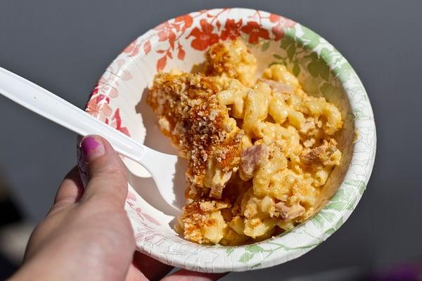 Mac 'n' cheese with Virginia ham