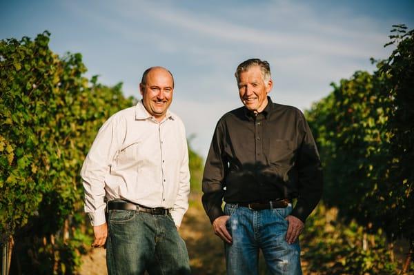 Winemaker Jean-François Pellet alongside founder Norm McKibben