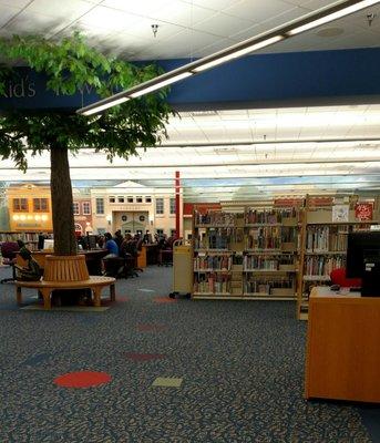 Wonderfully designed bright children's area.