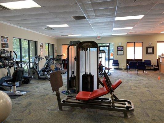 Assortment of cardio and strengthening machines