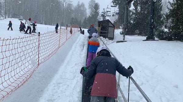 Great upgrade to the bunny slope. No slip "magic carpet "