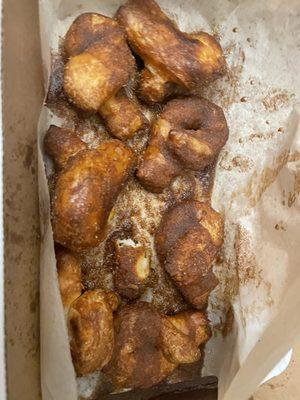 cinnamon twists that are burnt