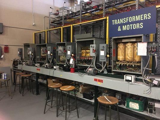 Transformer and motor lab.