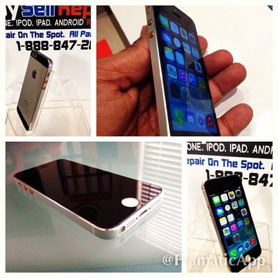 Apple iPhone 5 custom color conversion and cracked screen repair @BuySellRepairs
 www.buysellrepairs.com
 Call today 732-540-...