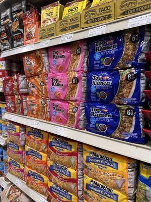 They have a selection of Top Ramen noodles