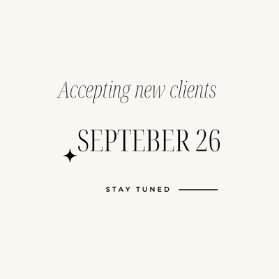 We will officially start accepting clients 9/26