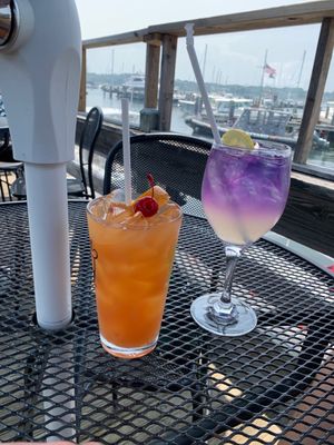 Rum swizzle and lavender lemonade