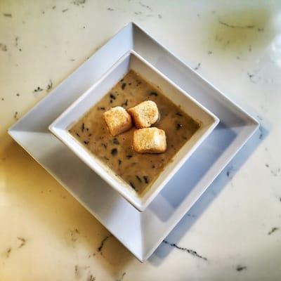 Creamy Portobello Mushroom with Brie Soup - it was delicious!