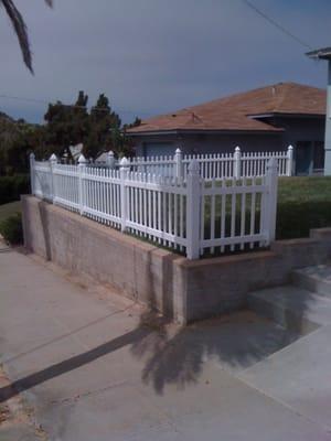 Vinyl posts & fence.