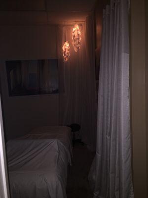 Massage therapy room