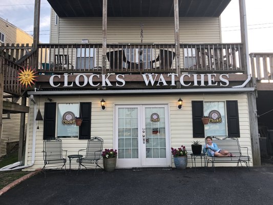 Our storefront -- found at the rear entrance of Saint John Street -- facing the water. Plenty of parking!