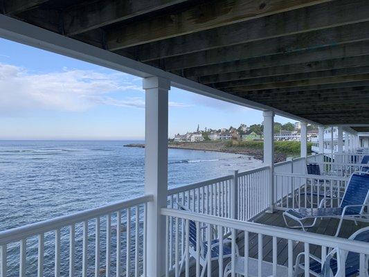 Great oceanfront Trex decks