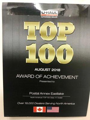 Top 100 in the nation for Customer satisfaction