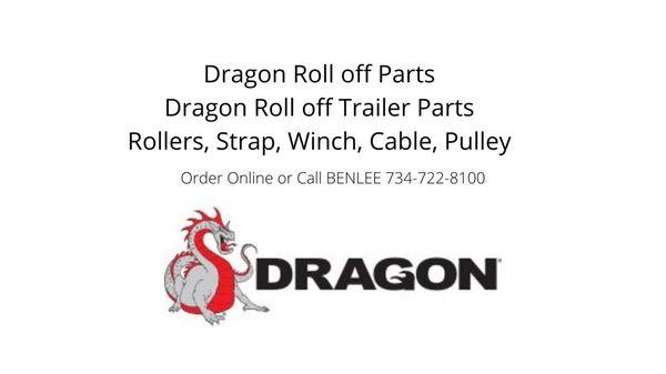 Dragon roll off trailer rollers, parts, pins, sheave and pulley.