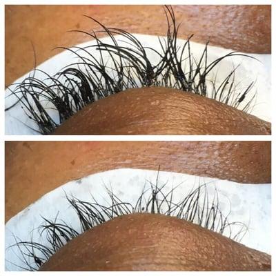 Removal of "bad" lashes done elsewhere