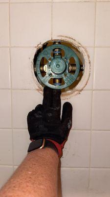 Shower valve installation