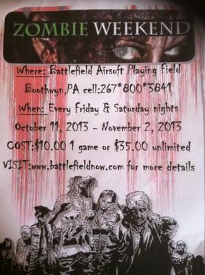 Zombie Flyer to print out