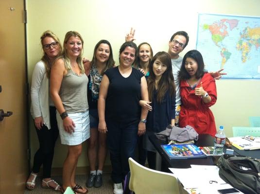 A group of my ESL students for Brazil, Korea, and Italy!