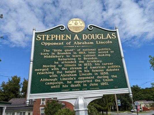 Stephen A. Douglas Historical Marker, Brandon