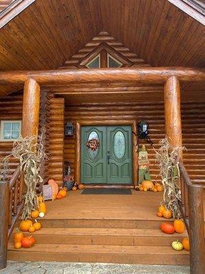 Our newly stained front porch