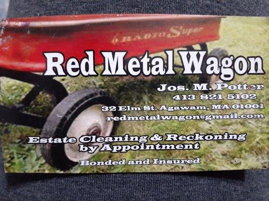 Red Metal Wagon - Small Moving jobs, and also Estate Cleaning and Reckoning