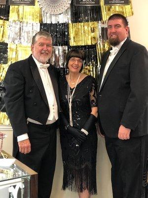 In-store Roaring 20s Gala, Estate Jewelry Event, 2020, Earl Butler, Kathy Butler, Mark Butler, 3rd generation Sales Manager