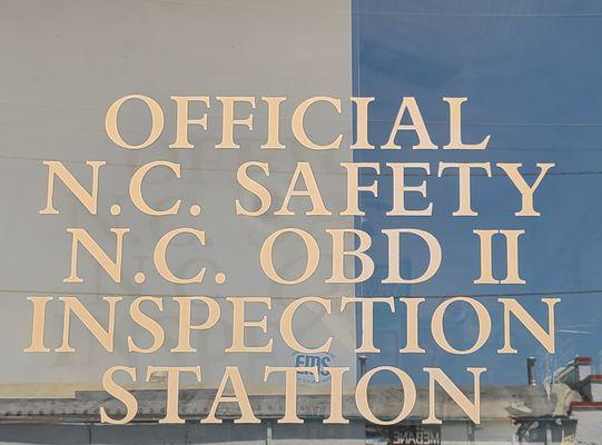 NC OFFICIAL  INSPECTION STATION