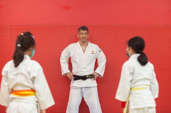 Kosei Inoue, Olympic Champion, visiting at Nakano Judo Academy