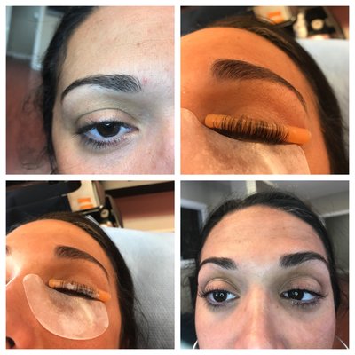 Eyelash lift and tint