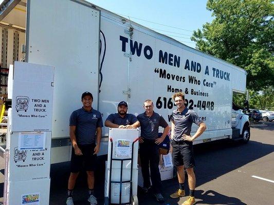 Over 90 boxes of donated school supplies delivered in 2017!