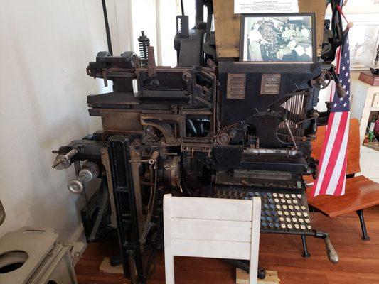 Old fashioned printing press.