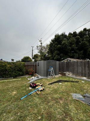 Assembly of new shed