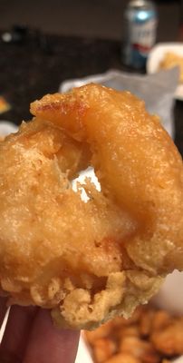 Fried shrimp from app tray