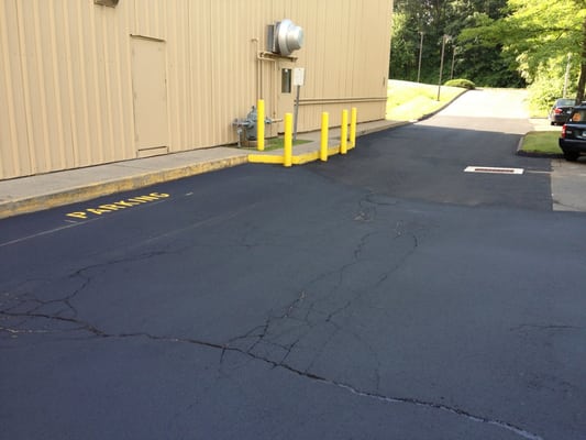 Parking lot resurfaced. Pot holes gone!