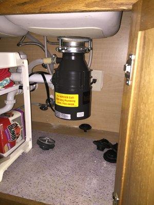 installed new garbage disposal