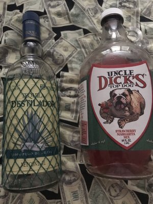 Uncle Dicks Top Dog Strawberry Margarita Mix $7.99 for this huge jug and so tasty