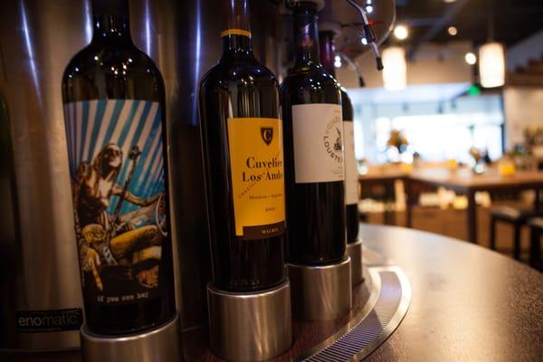 Enjoy over 50 wines by the glass before or after class; wine retail and a killer craft beer list too!