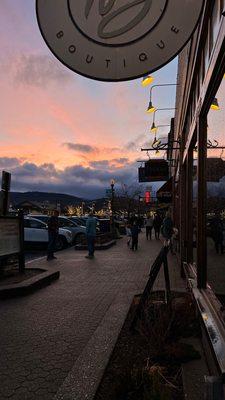 We have the best sunsets in downtown Truckee!